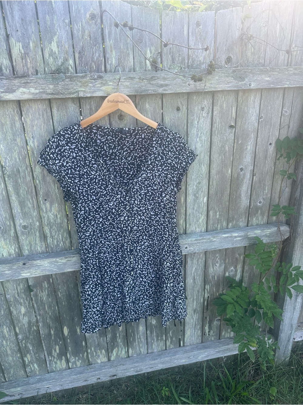 Volcom Black and White Printed Mini Dress